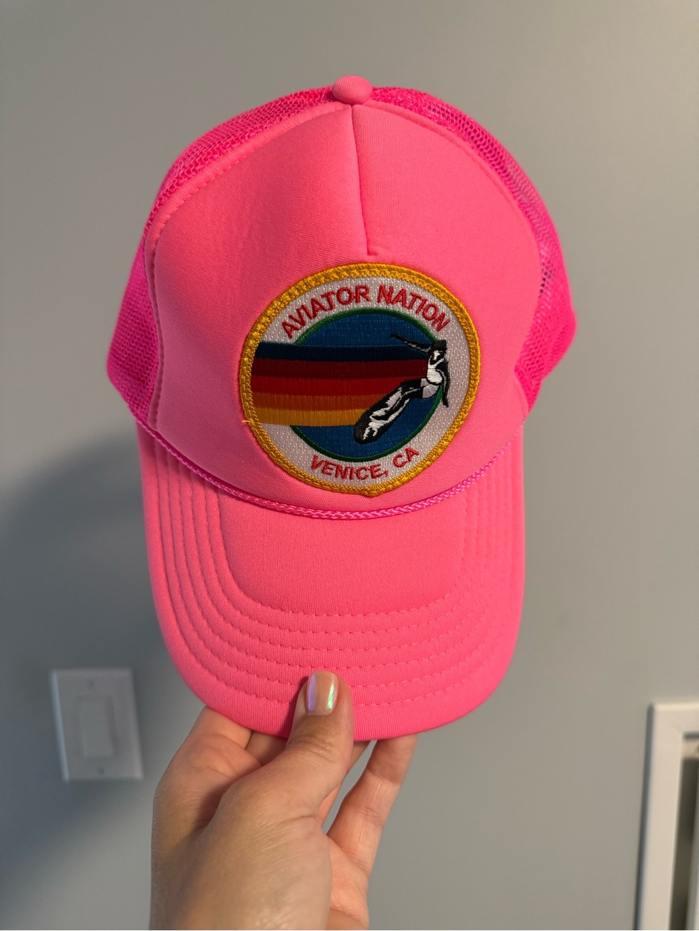 Aviator Nation Neon Pink Trucker Hag
